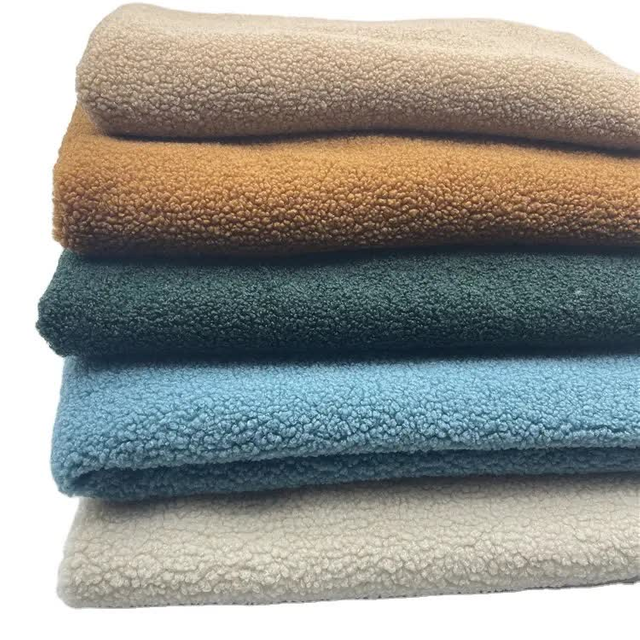 Environmentally friendly GRS soft and comfortable teddy wool polyester wool curly imitation fur toy fabric